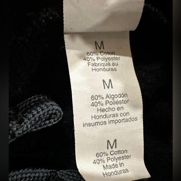 women’s black drawstring Wide Leg Fruit of the Loom Lounge Pants. Pockets. Sz: M - Picture 4 of 10